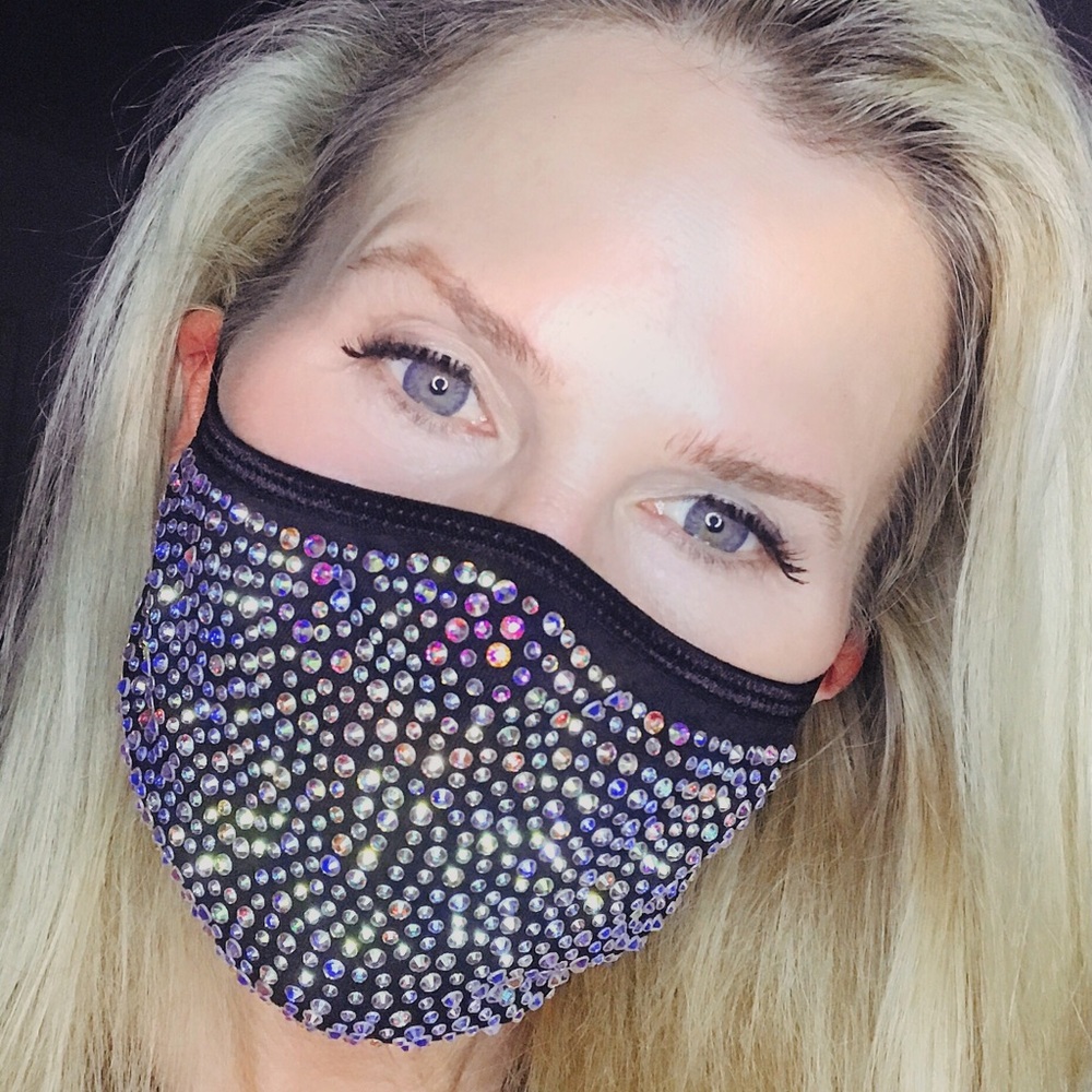 Super Bling & Sparkle Rhinestone Face Mask! - Picture 7 of 12